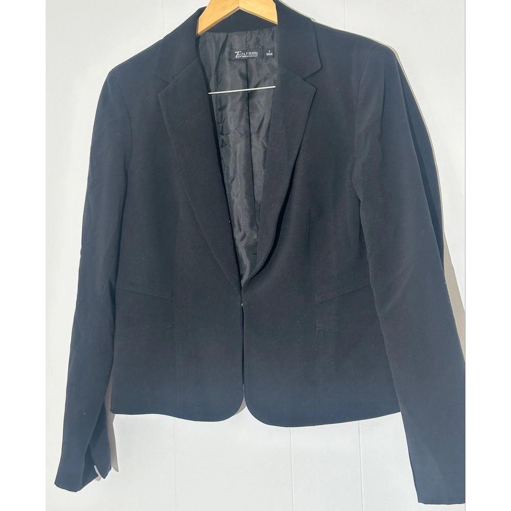 7th Avenue Suiting Collection New York & Company Tailored Black Blazer Size 8